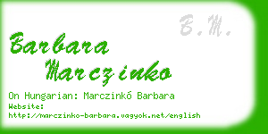 barbara marczinko business card